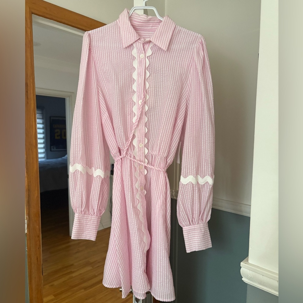 The Fated Pink Striped Dress